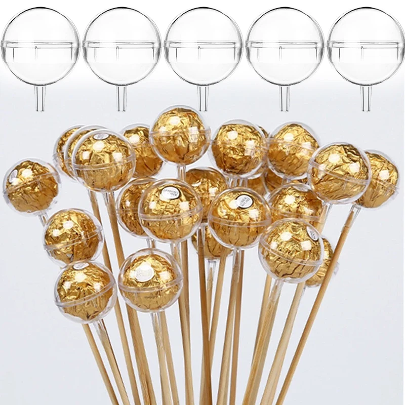 5/10/20szt Przezroczyste pudełko do pakowania czekolady DIY Cukierki Bukiet czekolady Stojaki na kwiaty Ślub Urodziny Party Decor Walentynki Pudełko na prezenty