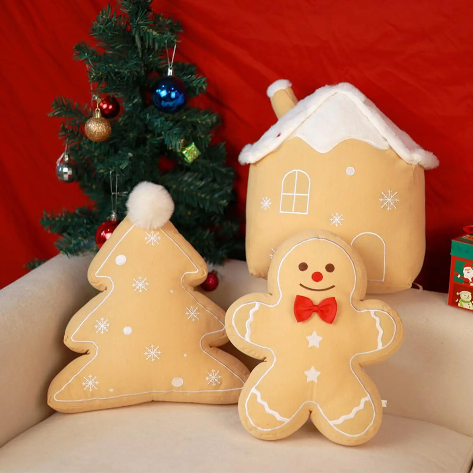 Leuke Kerst Pluche Schattige Pop Kussens Kinderen Knuffels Kerst Kussen Voor Slaapkamer Woonkamer Kinderkamer Desktop Thuis