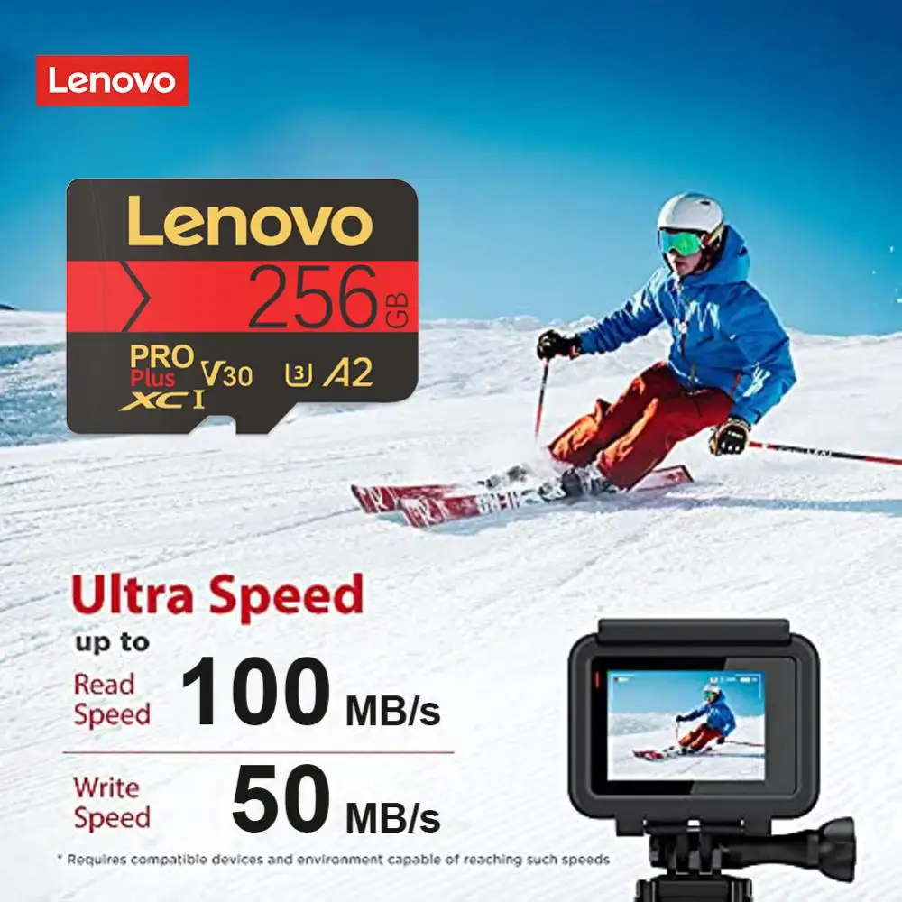 Cartão Micro SD Lenovo-High Speed, 1TB, 2TB, Cartão SD, Cartão Class10 TF, 128GB, 256GB, 512GB, Telefone, Carro, Dispositivo, Monitor