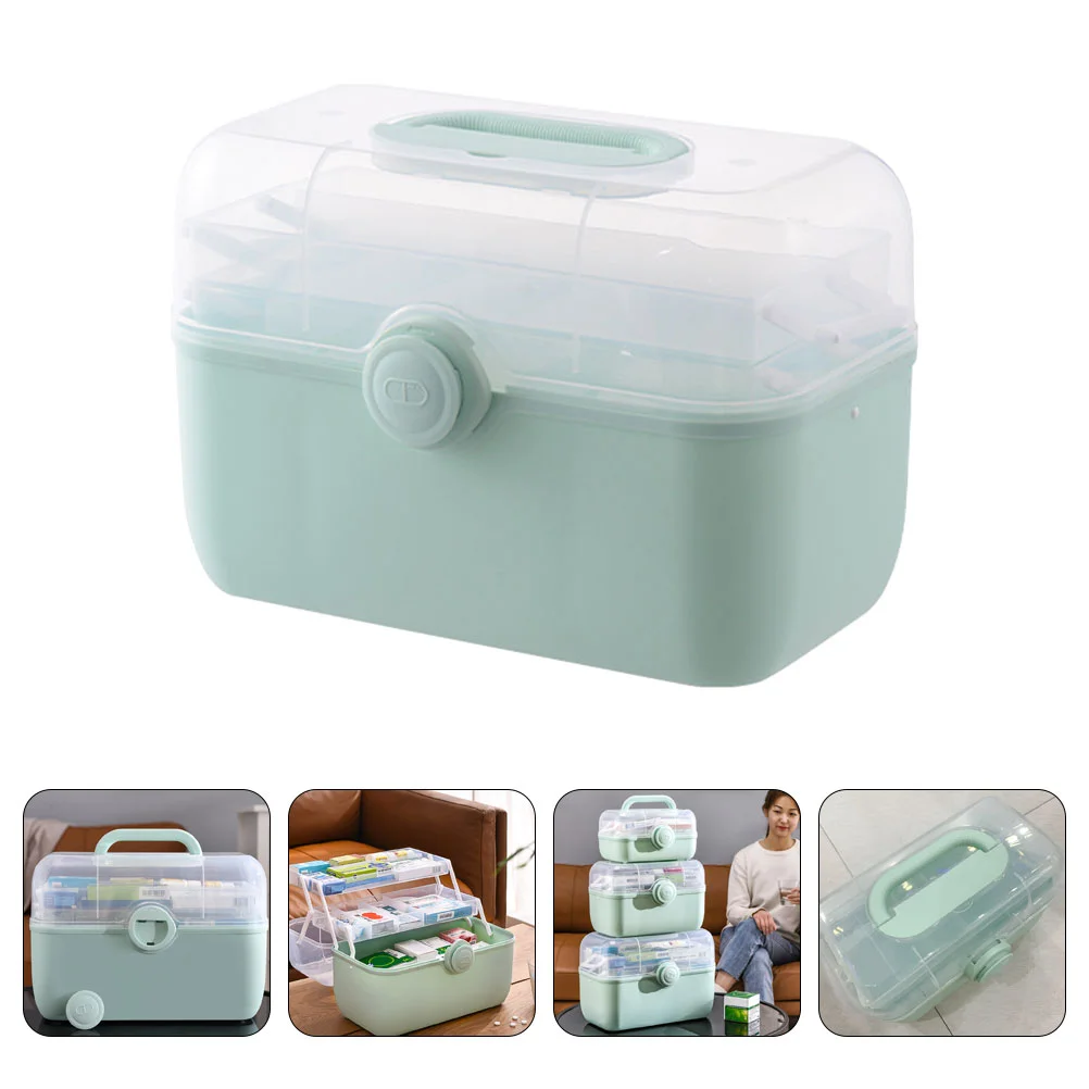 Multi-layer Medicine Box Storage Case Large High Capacity Household Kit Container Plastic