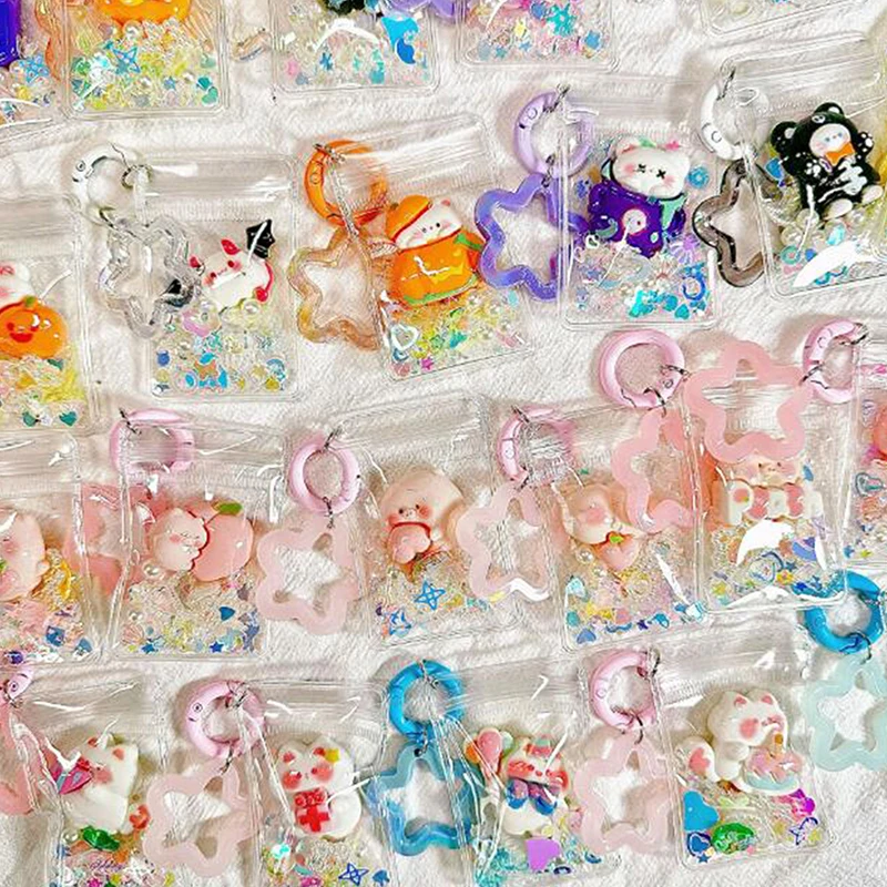 1PC Doll Gift Bag Cute Cartoon Doll Storage Bag Keychain Transparent Mystery Box Thicken Wallet Girl Children Kawaii Toy