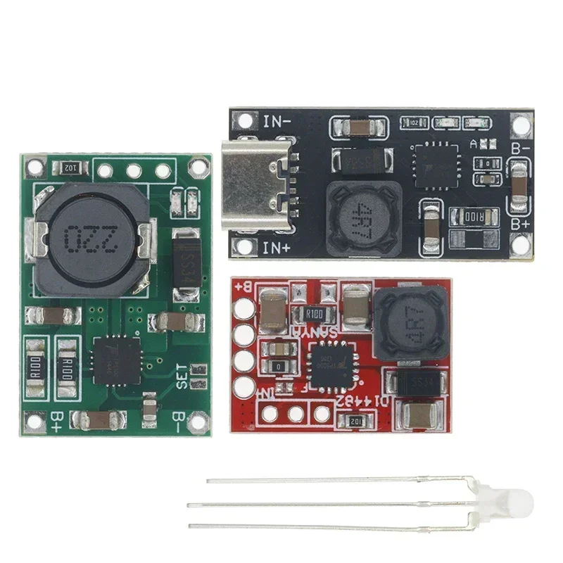 TP5100 Type-C USB Input High Current 1-3A Polymer Ternary Lithium Battery Quick Fast Charging Board IP2312 CC/CV Mode 5V To 4.2V