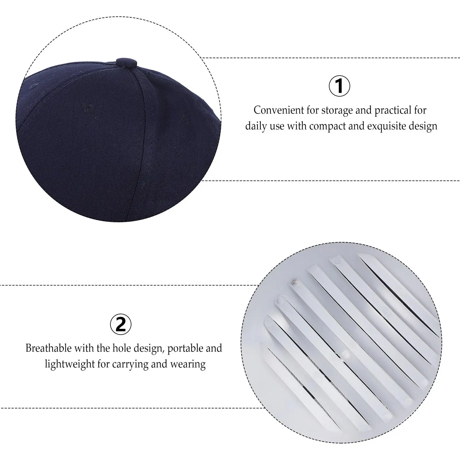 2Pcs Safety Bump Cap Hat Inserts Replacement Breathable Compact PE Cotton Material Head Protection