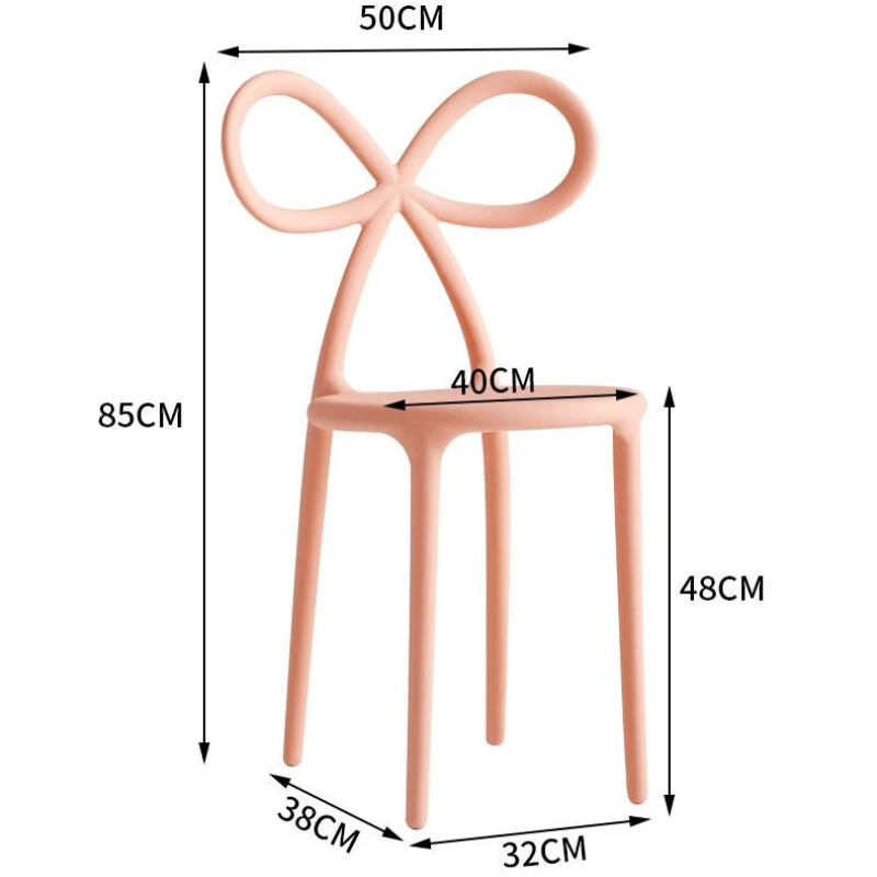 Nordic Style Butterfly Chairs, Modern and Simple Dining Chairs with Thickened Backrest Plastic Seats for Milk Tea Shop and Desk