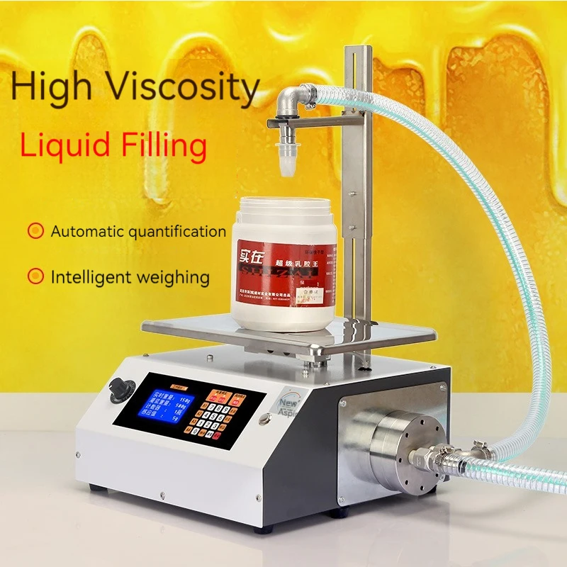 Commercial  Desktop Small Automatic High Viscosity Liquid Weighing Filling Machine Electric Honey Bottle Filler Machine