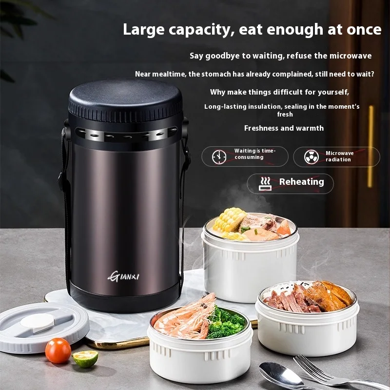

Insulated Lunch Box Stew Beaker Office Worker Stainless Steel Lunch Box Bento Box Lunch Box Extra Long Insulated Bucket