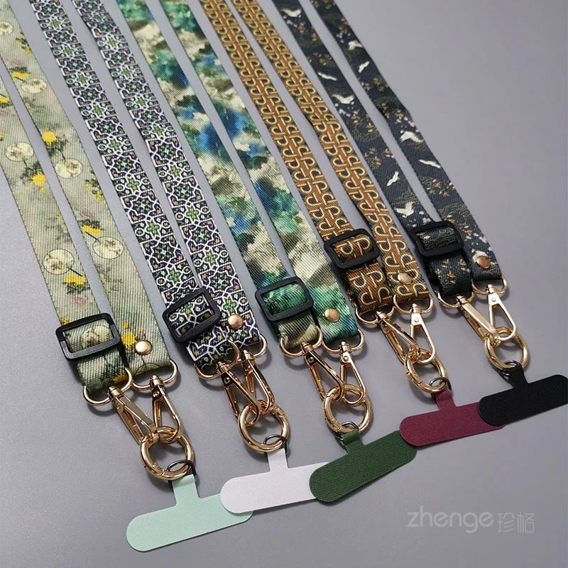 

Тканый чехол для мобильного телефона с узором на шее, подвесная веревка, длинный зажим, чехол для телефона, универсальная подвесная веревка