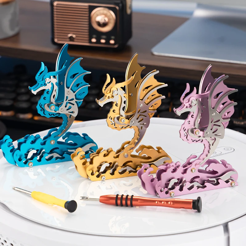 

MOKR Color Seahorse 3D Metal Puzzle For Kids Toys And Present DIY Jigsaw handmade Model Christmas New Year's Birthday Gift