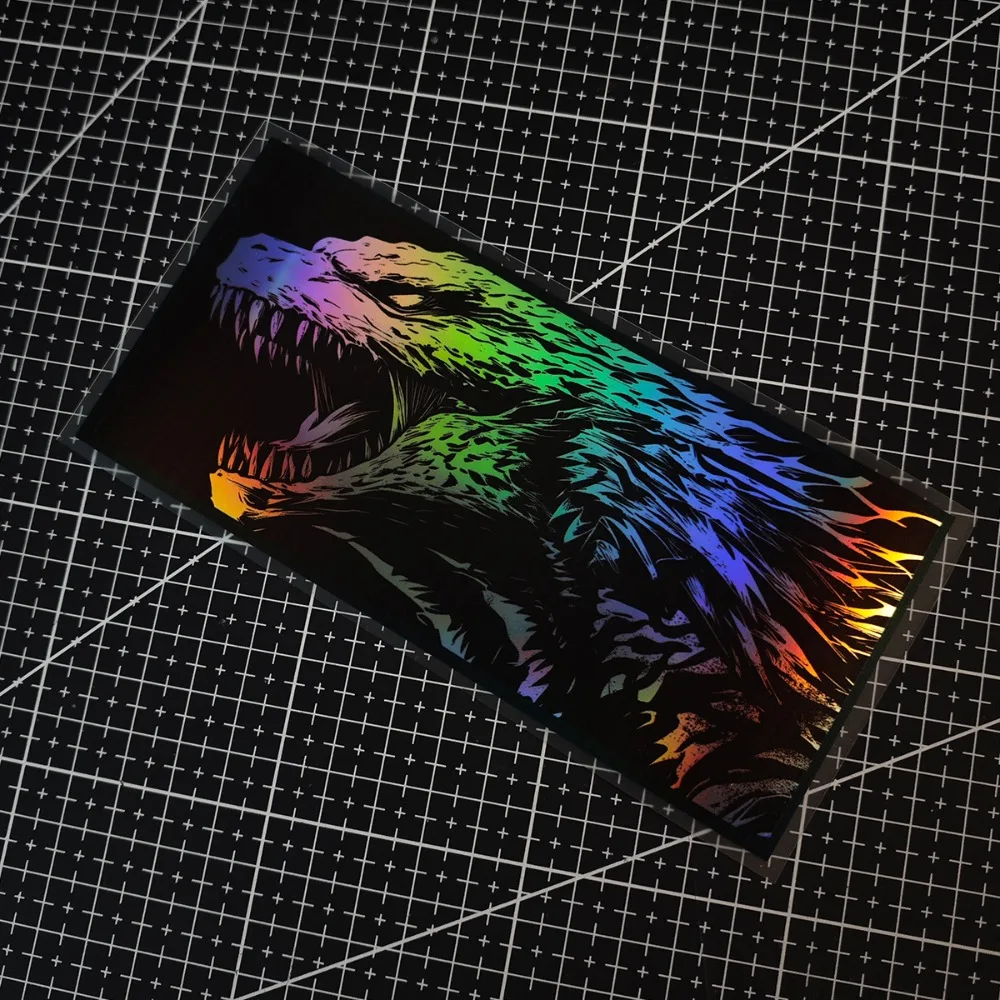Dinosaur and Monster Vinyl decal - Laser sticker Car self-adhesive tape