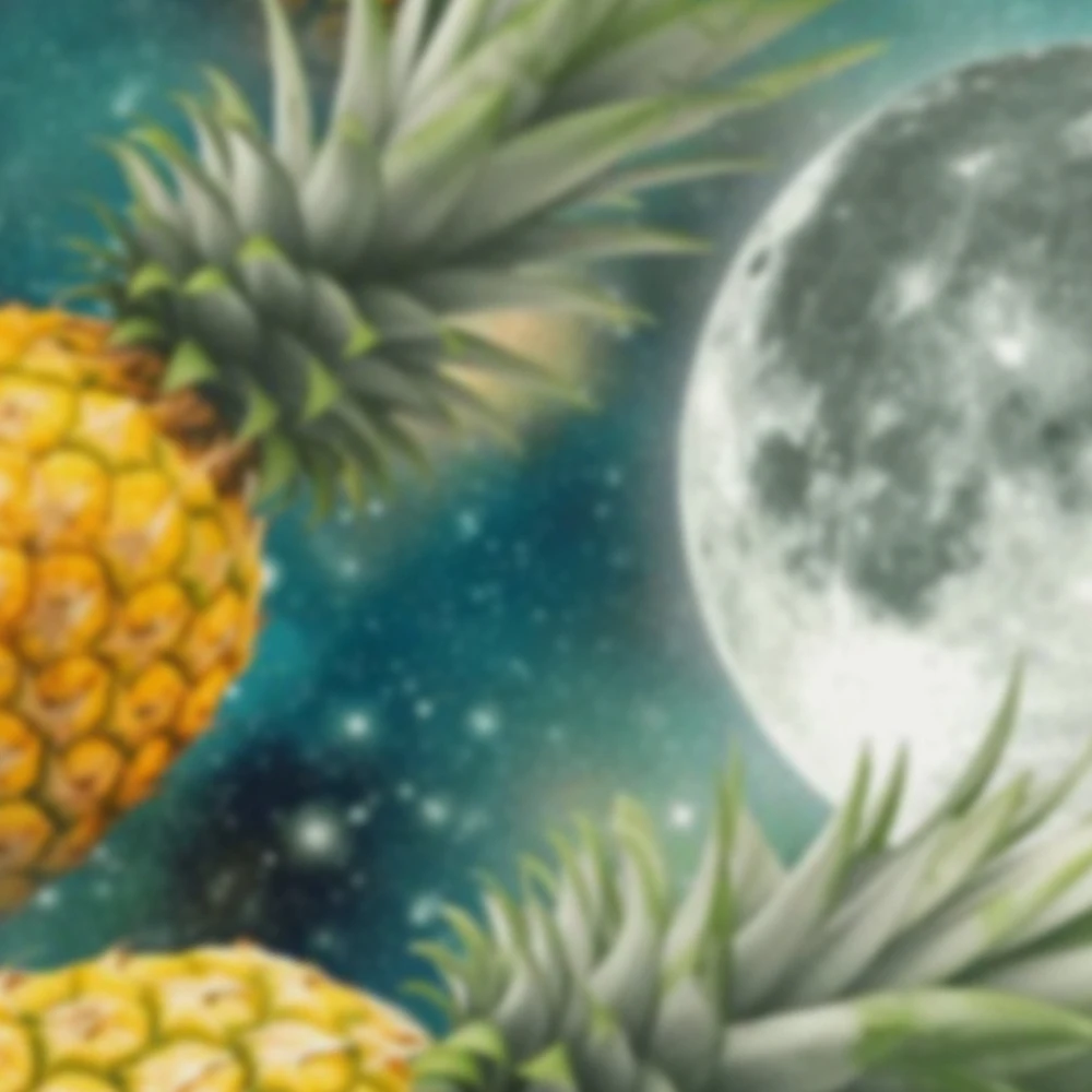 Lustige Three Pineapple Moon T-Shirts für Herren und Damen, modisches, lässiges, übergroßes T-Shirt aus Baumwolle, lockeres, übergroßes T-Shirt mit tropischen Früchten – Detail 3