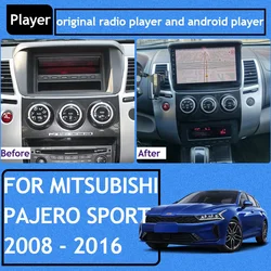 Per Mitsubishi Pajero Sport 2 L200 Triton 2008 - 2016 autoradio Carplay navigazione GPS Stereo Android Auto No 2din Cam