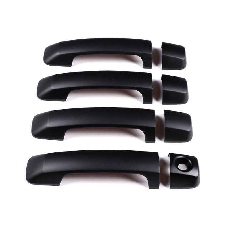 1 Set Car Side Door Handle Cover Trim Fit for Toyota Tundra Sequoia 2008-2016 2017 2018 2019 2020 2021 Matte Black ABS Plastic