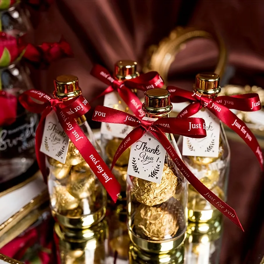 12 Stück Champagnerflaschen-Süßigkeitenboxen – Geschenkbehälter aus Kunststoff für Hochzeiten, Geburtstage und Partys – perfekt für Partygeschenke, Weihnachtsgeschenke – Detail 7