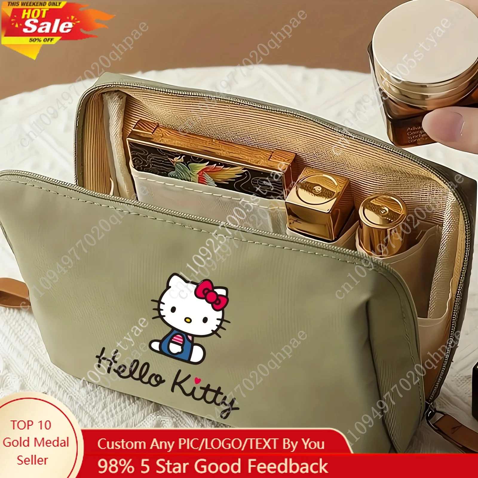 

Sanrio Hello Kitty Portable Makeup Organizer Your Ultimate Travel Companion for Lipstick Cosmetics and Skincare Essentials