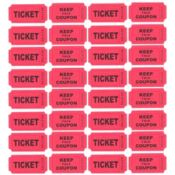 100 Pcs Lottery Tickets Raffle Single Carnival Entrance Number Party Supply Paper Event Game Accessory for Events Classroom
