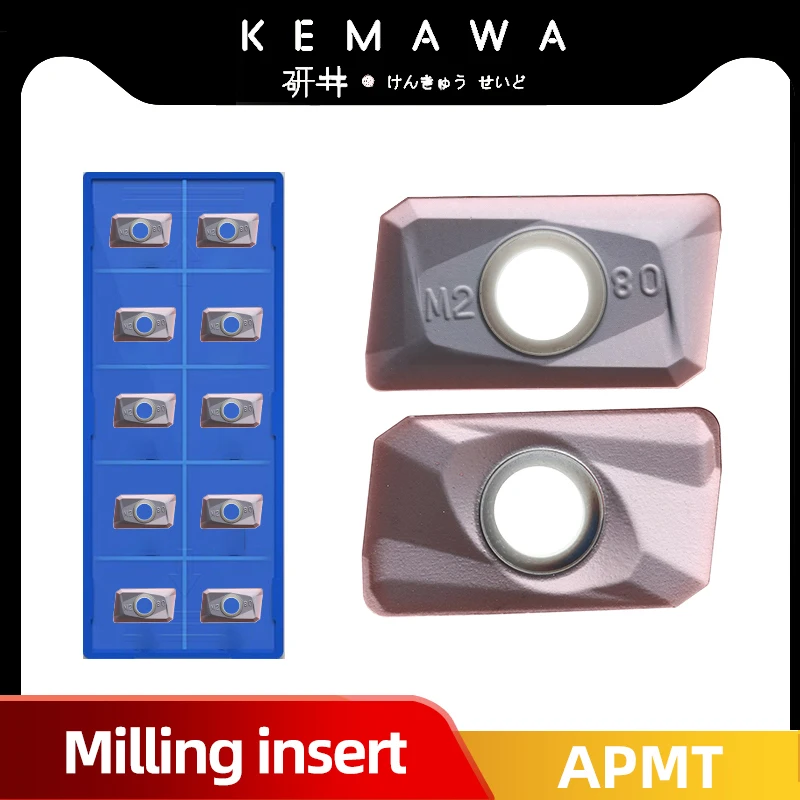 

Набор пластин KEMAWA, твердосплавные втулки APMT1604 APMT1135 PDER M2 H2 YBG205 VP15TF, для токарного станка с ЧПУ, BAP300R BAP400, 10 шт.
