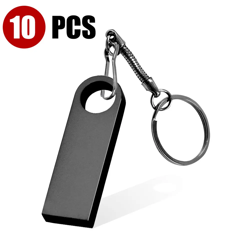 10PCS Metal Pen Drive 64GB 128GB USB Flash Drive 32GB Flash Disk 16GB 8GB 4GB 2GB Memory Stick Free Laser Logo Free Delivery