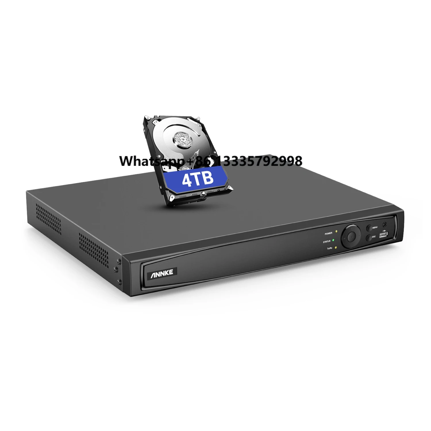 

ANNKE H.265+ 16CH 4K POE NVR 2SATA MAX 6TB Motion Detection Remote Access NVR Recorder with 4T Hard Drive