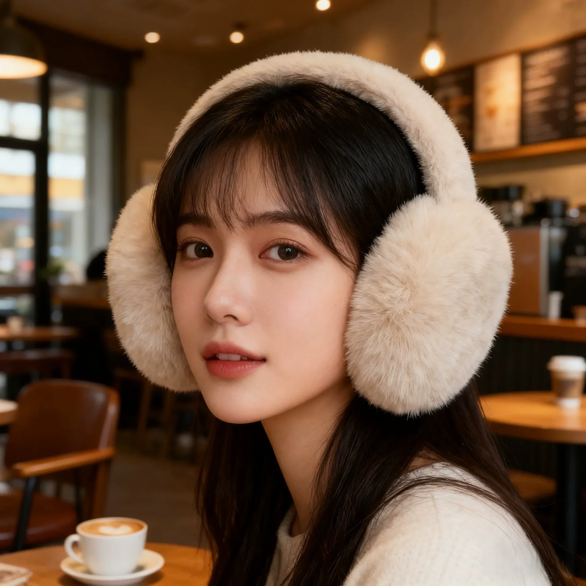 Orejeras con orejeras para exteriores, protección contra el frío, cubierta para los oídos, calentador de orejas de felpa suave, cálido para invierno, moda para hombres y mujeres