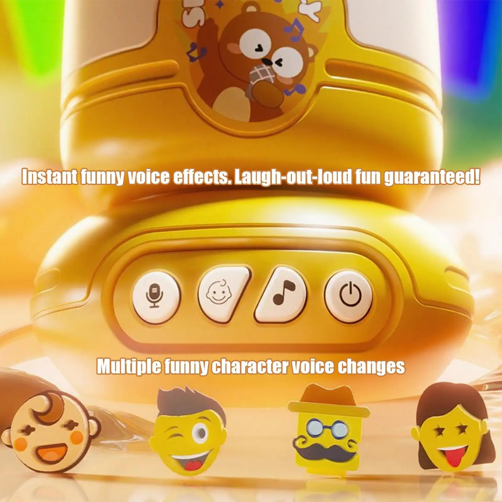 ไมโครโฟนคาราโอเกะสำหรับเด็ก ลำโพงเปลี่ยนเสียงเด็ก ของเล่นเปลี่ยนเสียงร้องเพลง พร้อมฟังก์ชั่นบันทึกเสียง สำหรับเด็กอายุ 3 ขวบ