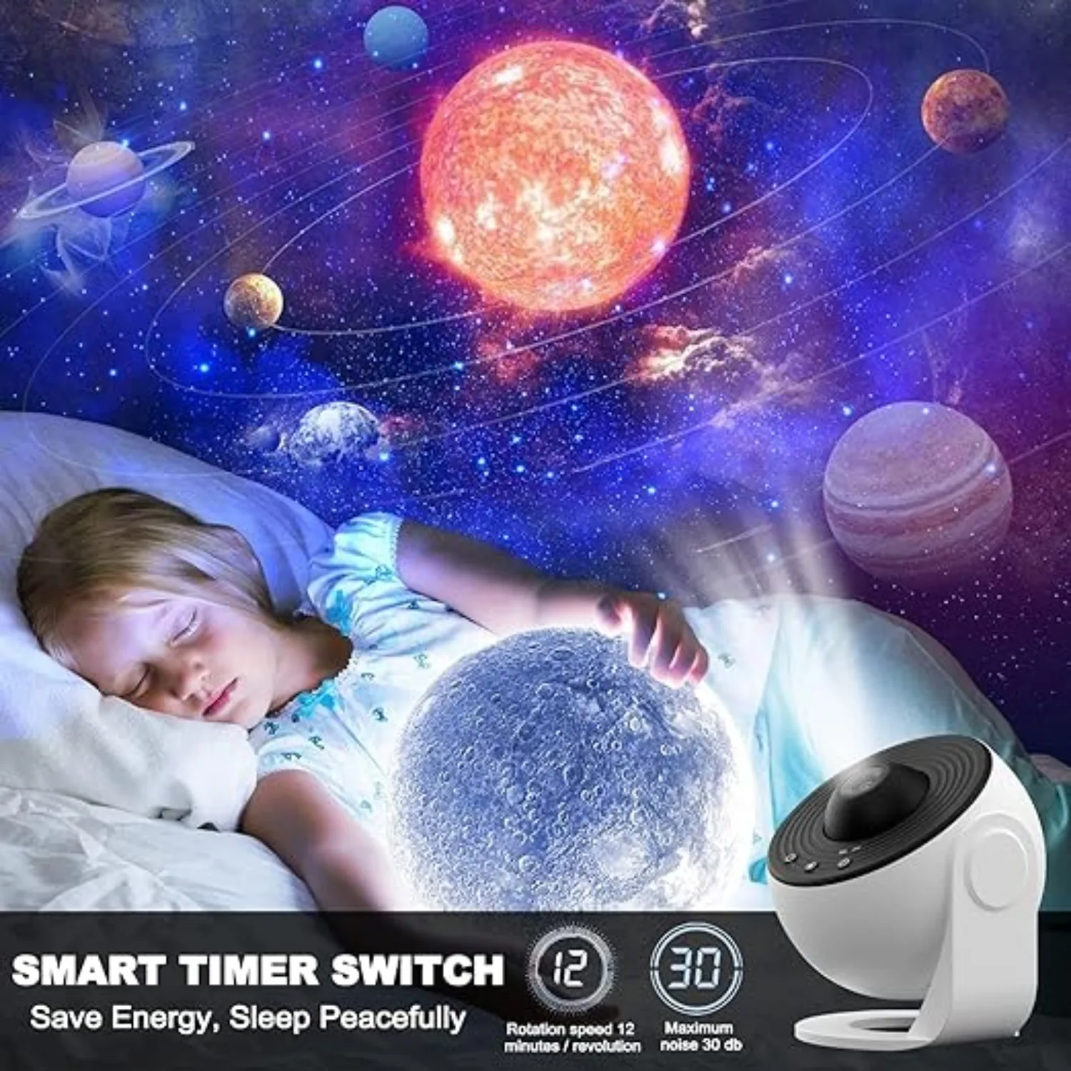 2024 NEW Planetarium Projector Starry Sky Galaxy Star Projector Night Light LED Lamp for Bedroom Room Decorative Nightlight