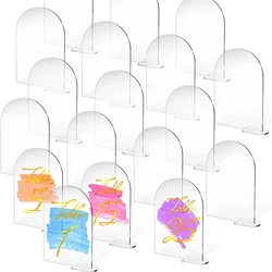5/10pcs Transparent Arch Acrylic Sign with Stand DIY Blank Wedding Party Table Sign Acrylic Arch Seat Card Guest Name Tag