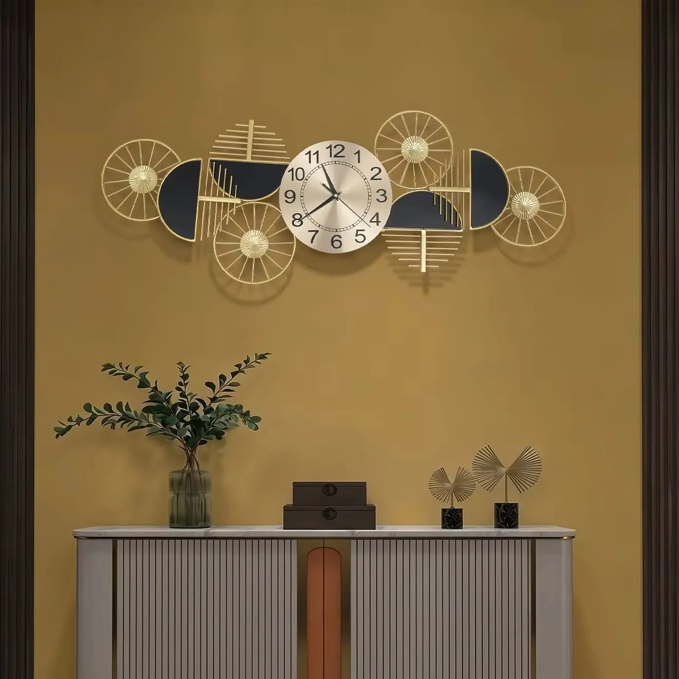 Grande orologio da parete, orologio decorativo da appendere, ideale per soggiorno, cucina, camera da letto o ufficio.