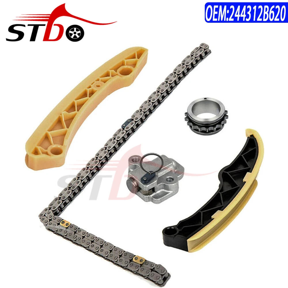 Brand New 244312B620 244102B700 Engine Timing Chain Kit For 2012-2018 Forte Forte 5 Rio Soul Optima 1.6L Turbo 16V 243212B620