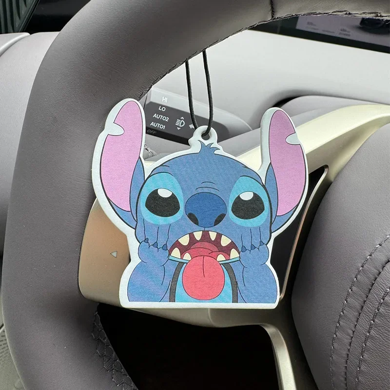 Disney Stitch-fragancia de larga duración para coche, accesorio ligero para decoración Interior, colgante para armario, regalo, novedad