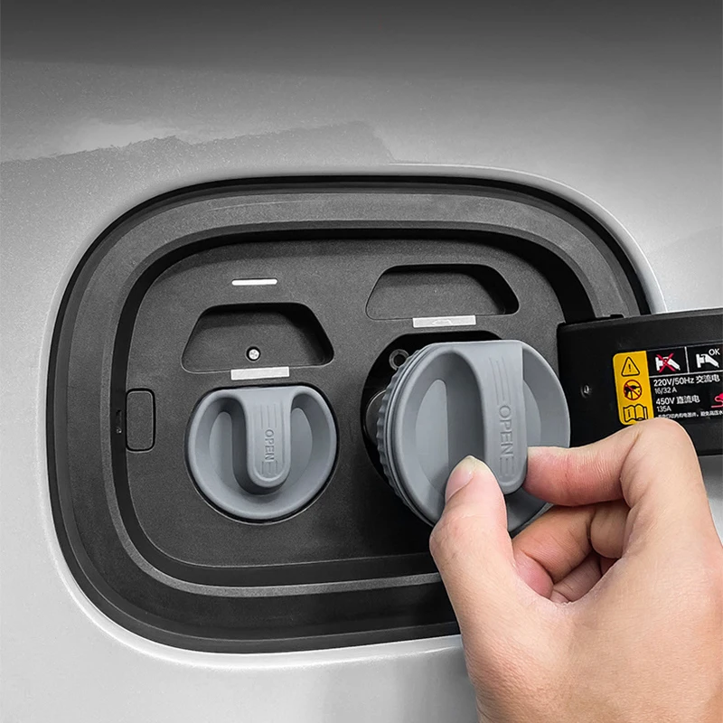 لشيري Tiggo8 Tiggo9 Tiggo7 سلسلة الطاقة الجديدة سيارة المغناطيسي سيليكون شحن ميناء غطاء للحماية مقاوم للماء غطاء مضاد للغبار #5