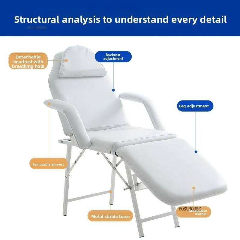 

Adjustable Massage Massage Bed Foldable Portable Massage Beds Salon Tattoo Chair Portable Home Nail and Eyelash Extensions Beds