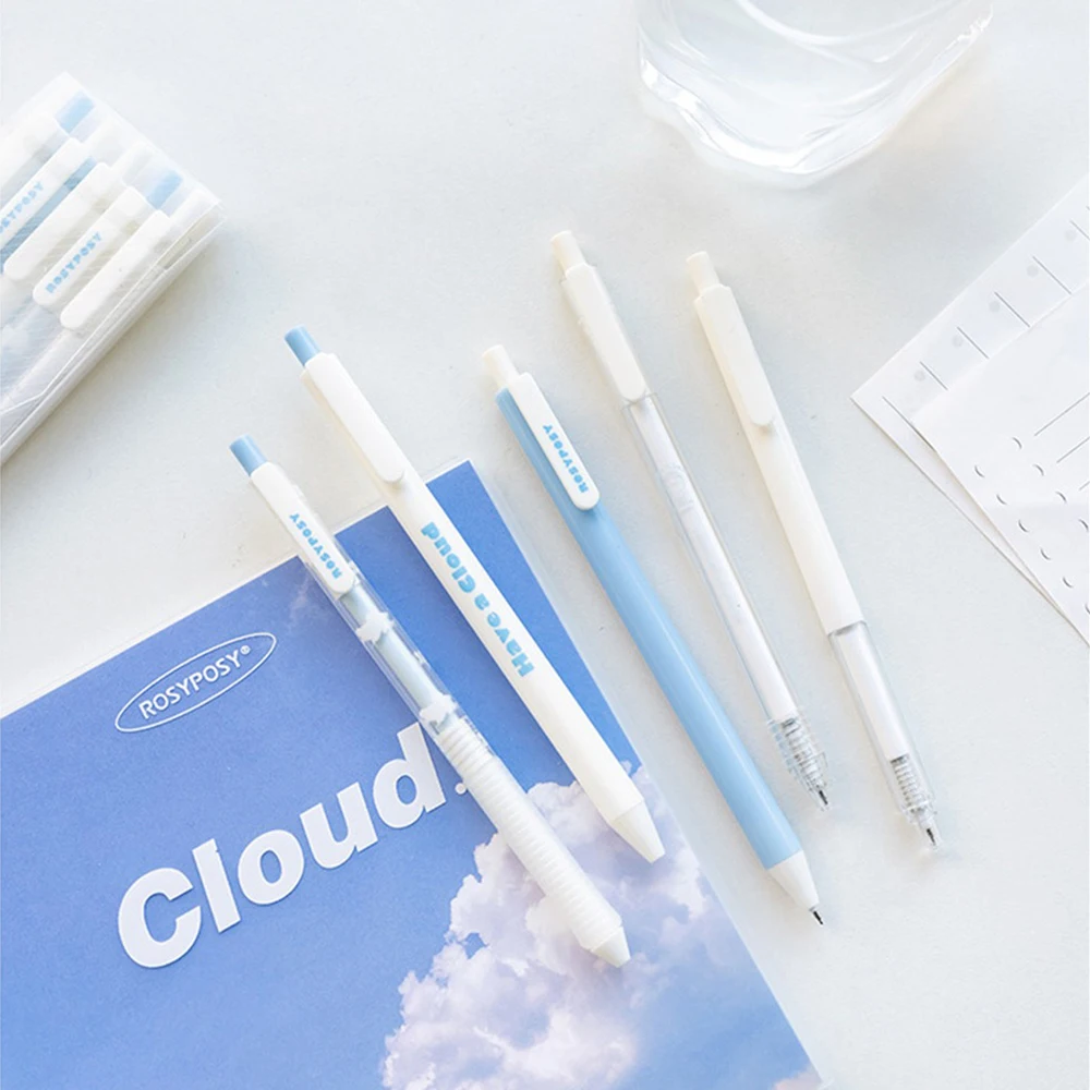 Pressing Gel Pen Set Plastic Fluency In Writing Special For Student Examination Fall-proof Simple Hand Account Pen Press Gel Pen