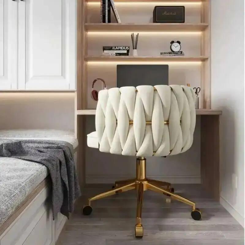 

Chair Velvet Nordic Room Computer Luxury Living Chair Bedroom Dressing Stool Front Desk Office Chair INS Anchor Makeup Chair