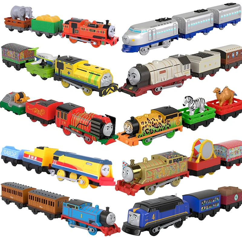 Original Genunie Thomas and Friends Trackmaster 3 2 Sections Electric Train Set Thomas Yongbao Gustavo Kenji Model Toy for Kids