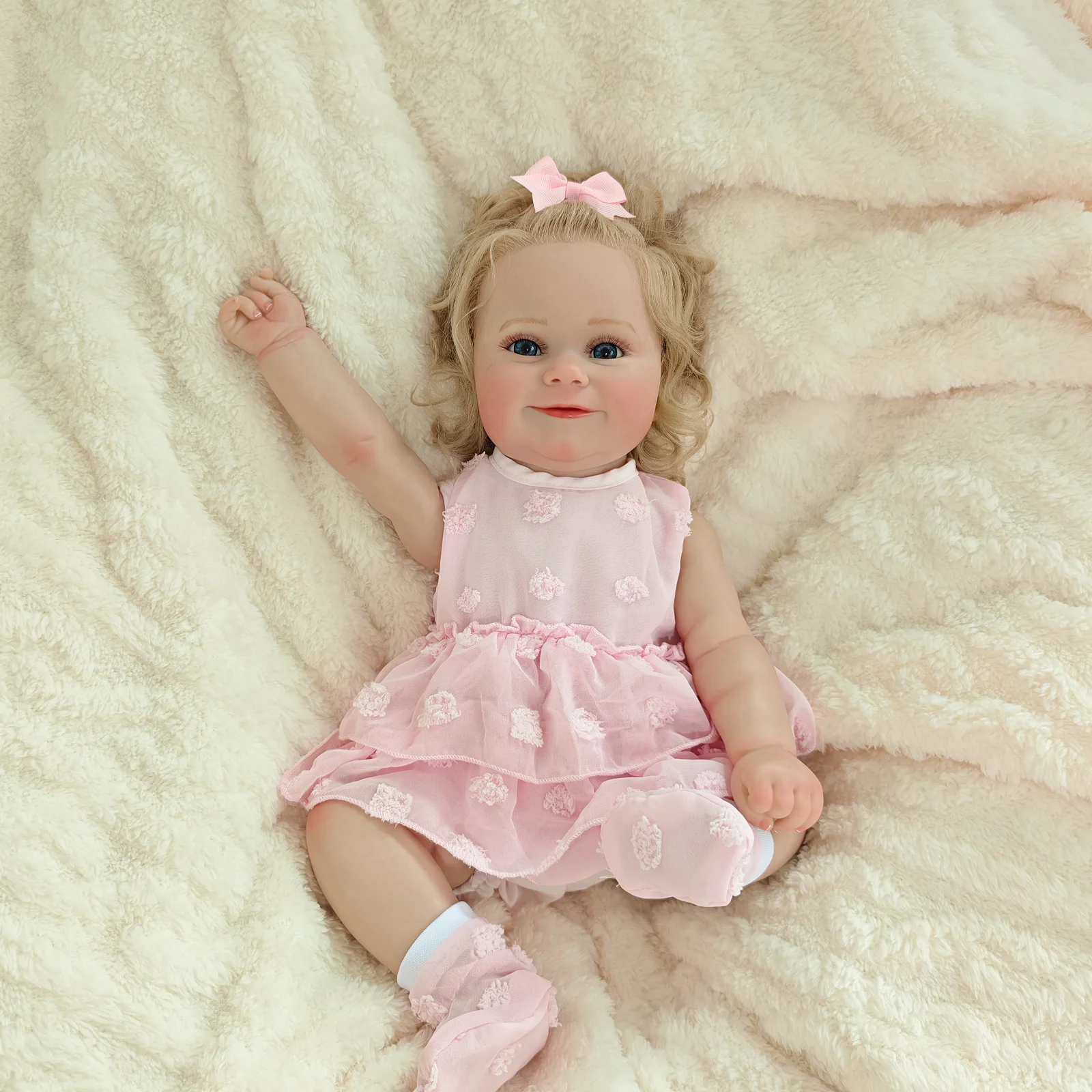 20-calowa/50-centymetrowa realistyczna lalka Reborn - ręcznie malowany, pełny korpus z silikonowego winylu - prezent urodzinowy/prezent świąteczny