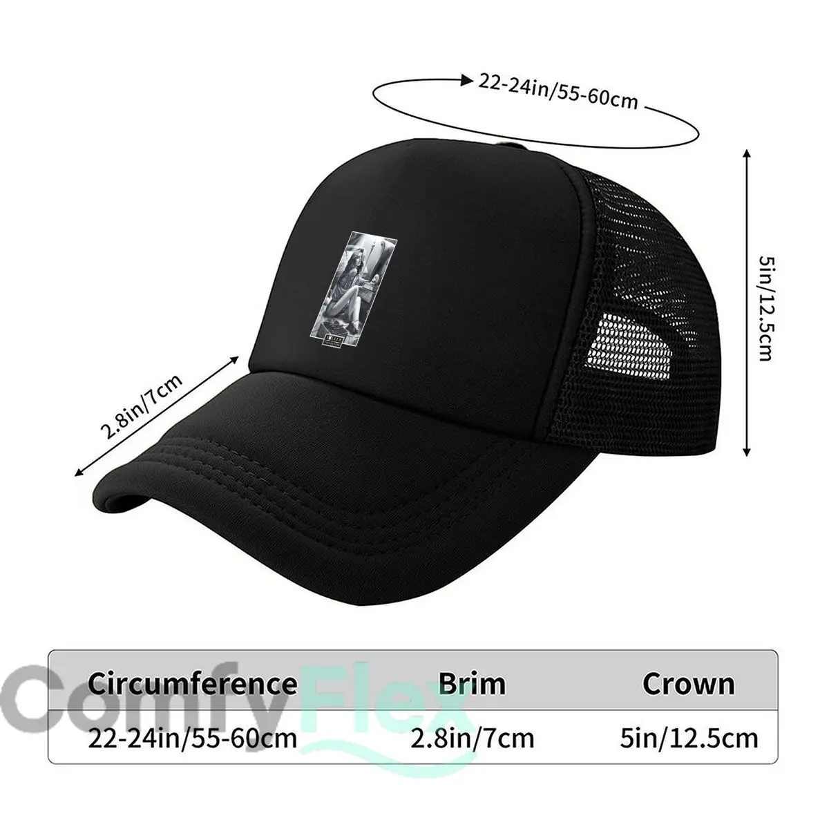 Sullen Art Collective Portrait Themed Design Mesh Baseball Cap Casual Hat Outdoor  For Womens Unisex Female
