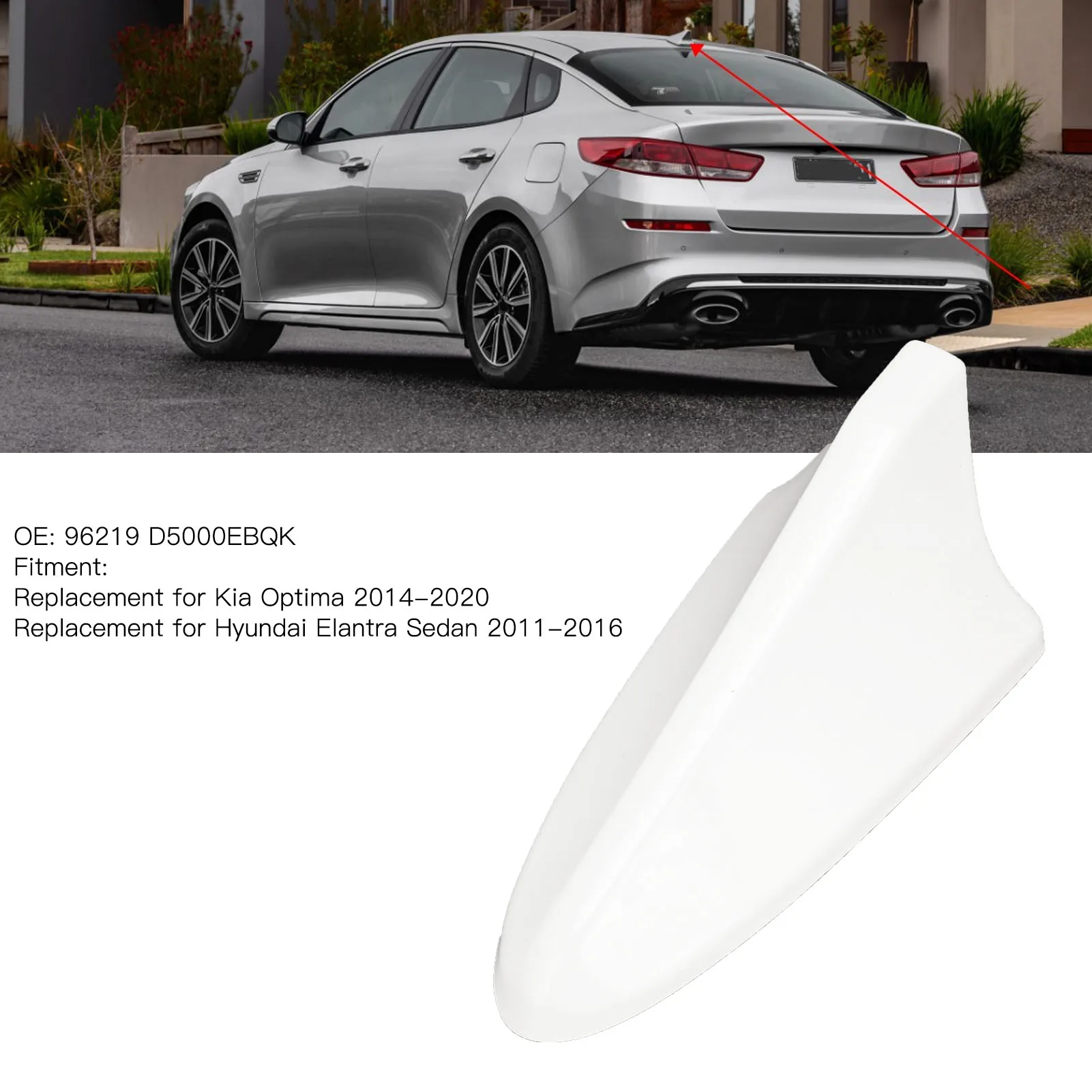 

Roof Aerial Cover Car Fin Antenna Cover 96219 D5000EBQK Roof Aerial Base Replacement for Optima 2014‑2020