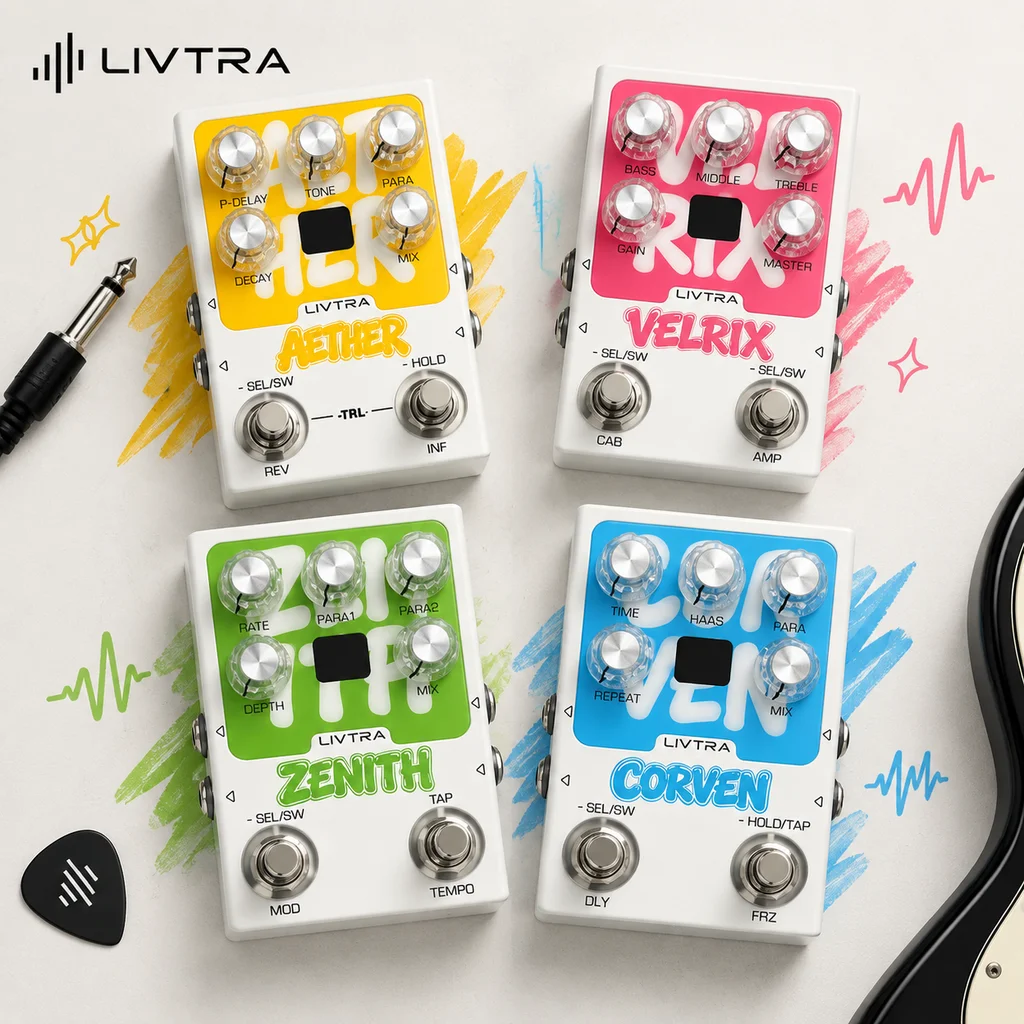 LIVTRA AETHER Reverb Pedal Stereo Single Block Effect Processor