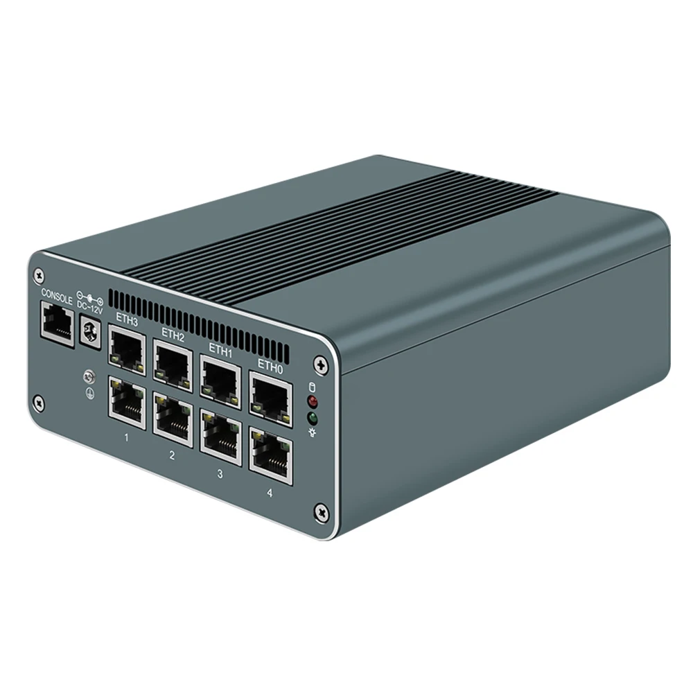 Solid Firewall Mini PC Intel i5-1250P/i3-1215U/8505, 2x10G SFP+ & 8x2.5G LAN, Firewall Server Router Compact Industrial Computer