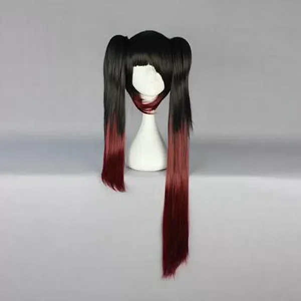 New Anime Design Long black & Mixed  gradually changing Color Cosplay wig For Women’s Christmas Halloween Costume Party Wigs