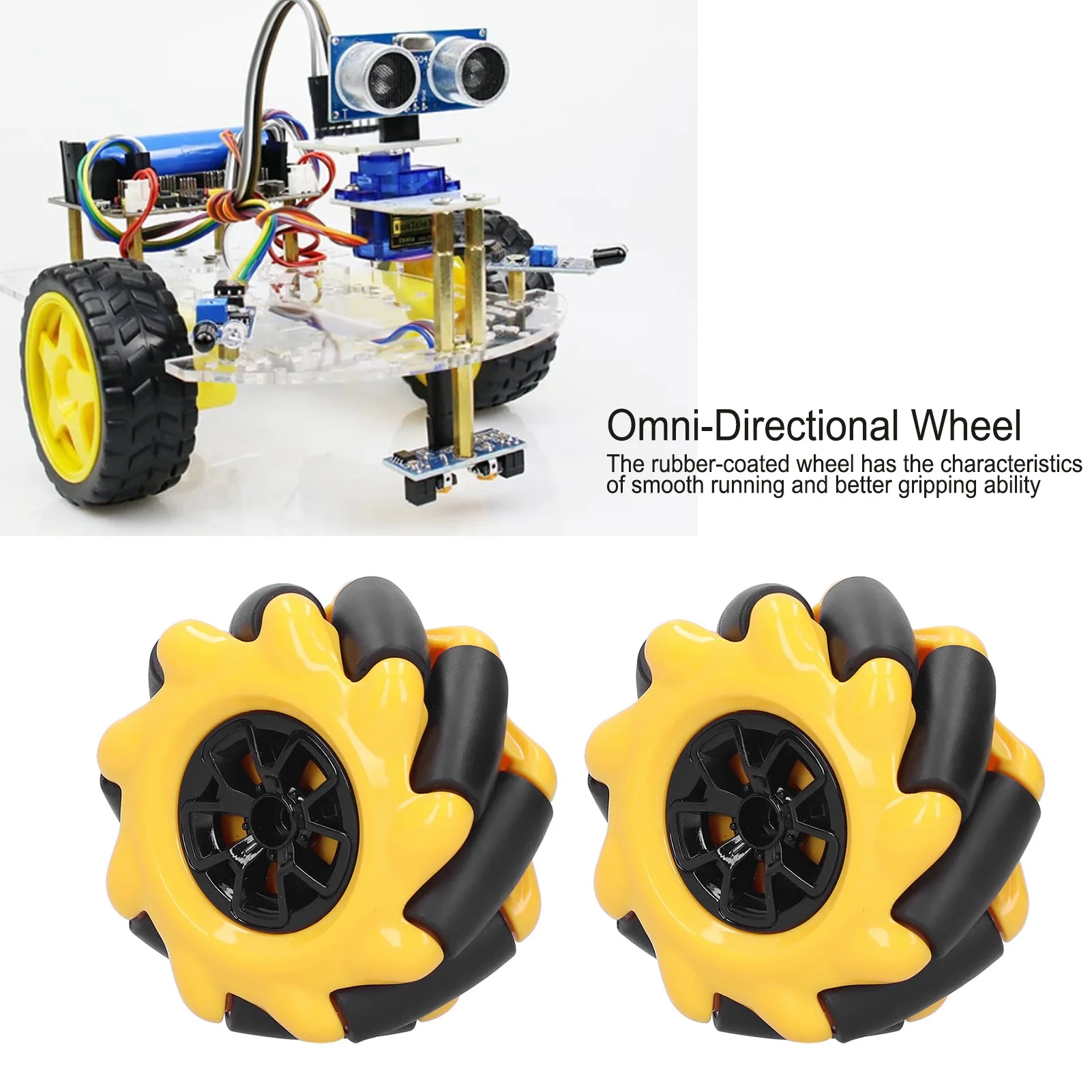 Mecanum Wheel OmniDirectional Smart Robot Car Parts Accessories DIY Components 60mm Robot Wheel Smart Robot Car Accessories