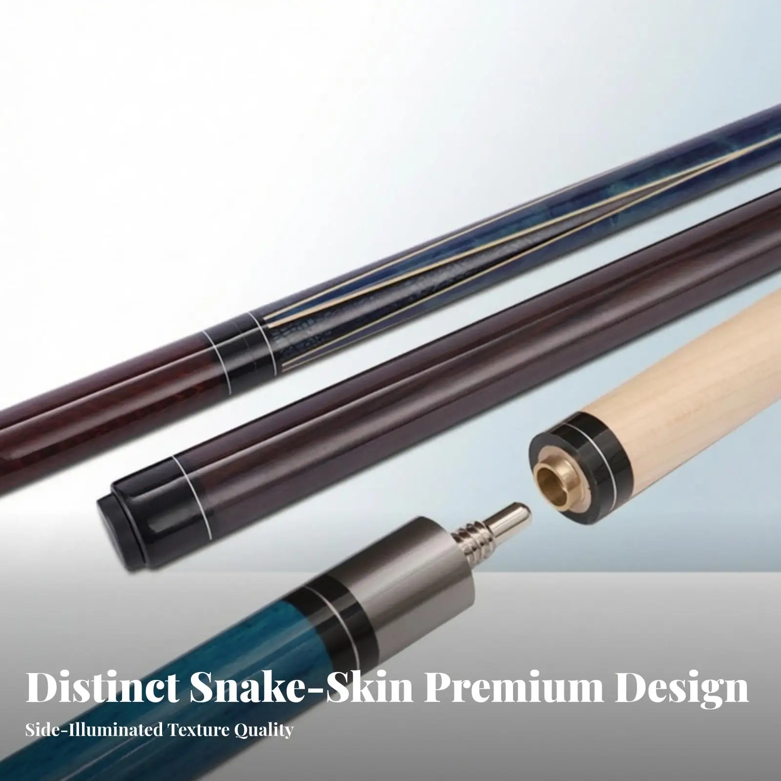 Professional Billiard Break Cue Maple Wood Jump Stick with Rubber Handle for Power and Accuracy