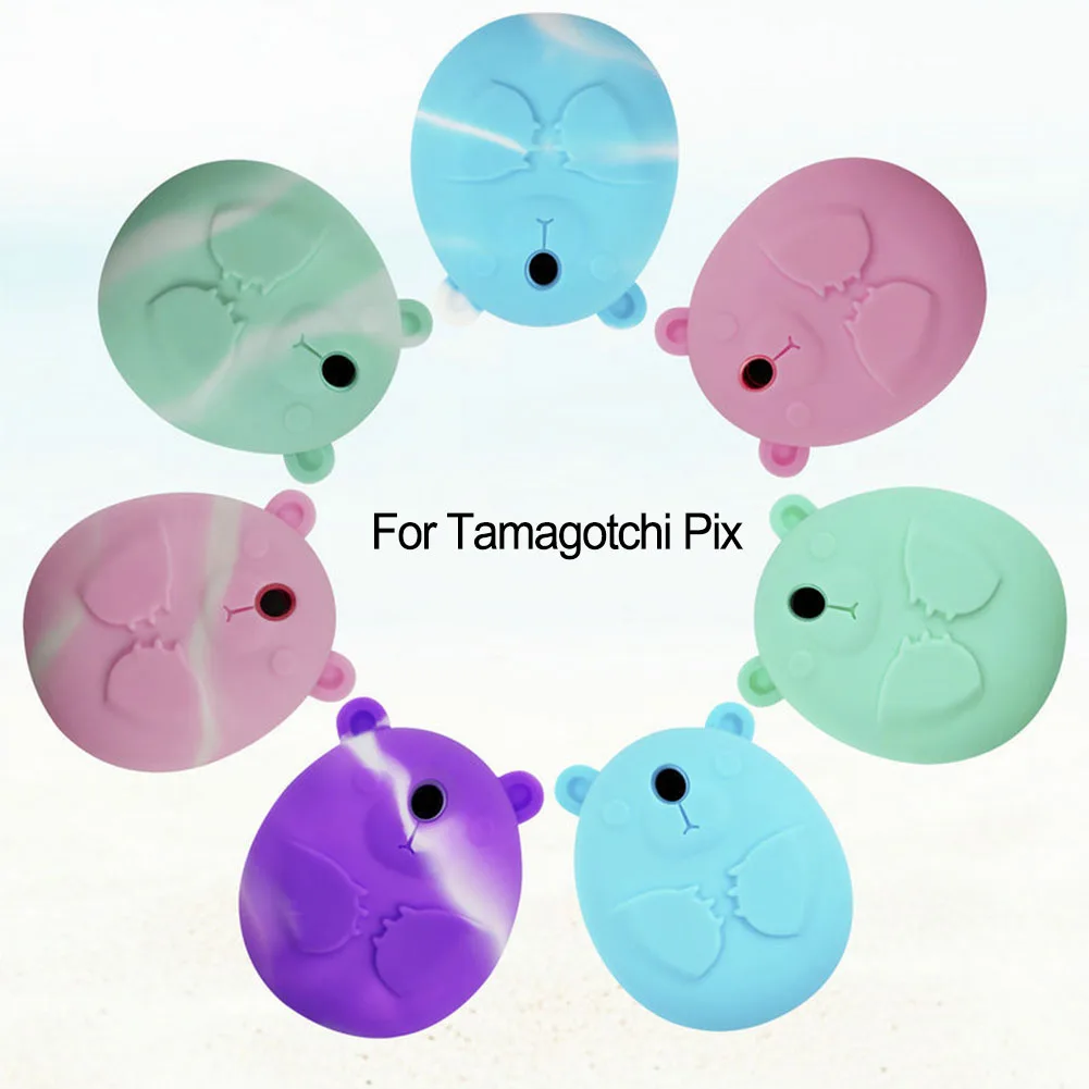 Silicone Cover Case With Hand Strap For For Tamagotchi Pix Virtual Pet Machine Protective Soft Shell Accessories