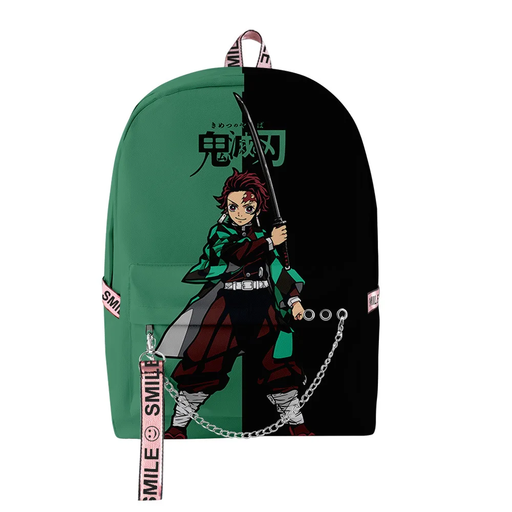 

Youthful School Bags Unisex Kpop Humor Kimetsu no Yaiba Travel Bags 3D Print Oxford Waterproof Notebook Shoulder Backpacks