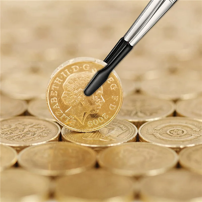 

AC88-6 Pcs Rubber Tipped Tweezers Soft Tipped Tweezers PVC Coated Soft Flat Tip Lab Industrial Hobby Craft Tweezers Tools