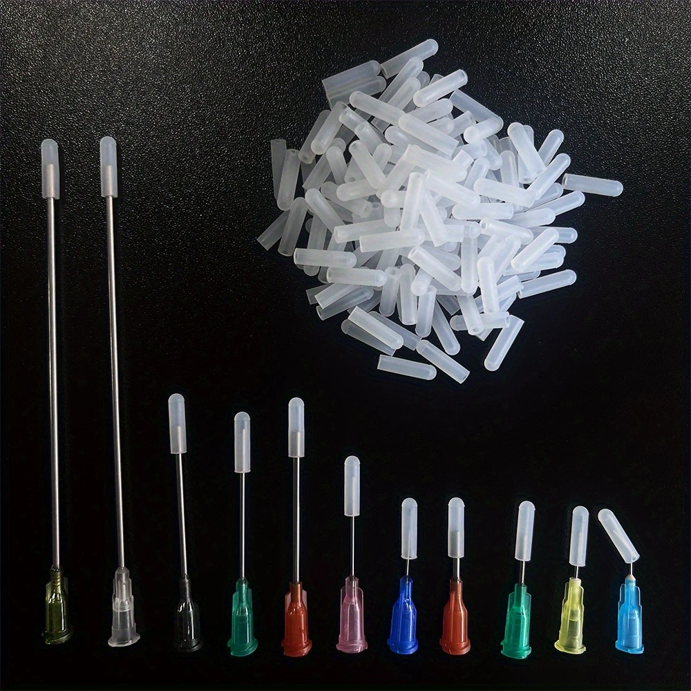 20PCS Dispensing Needle Silicone Cap, Milky White Silicone Needle Protective Cap, Anti Glue Leakage/Solidification, Maintenance