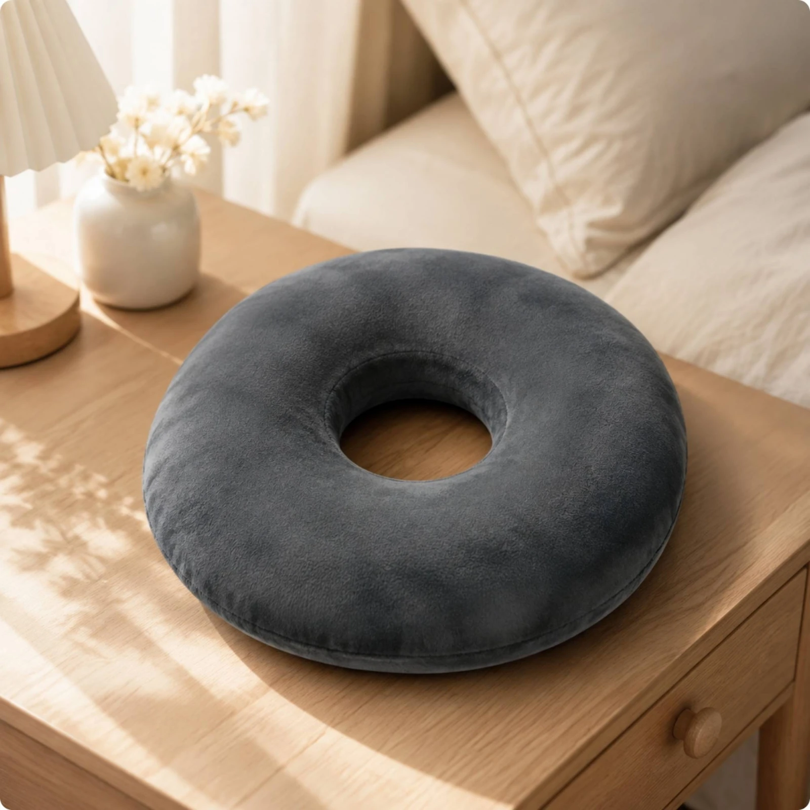 Ear Hole Pillow Hollow Round Ear Pillow with Central Opening Pressure-Relieving Soft for Side Sleepers, Salon Treatments