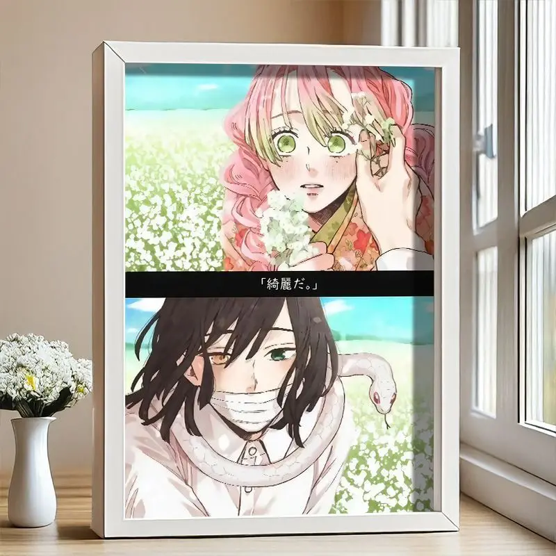 Kimetsu No Yaiba Photo Frame Peripheral Kanroji Mitsuri Desktop Ornaments Cute Accessories Decoration Ornaments High End Gifts