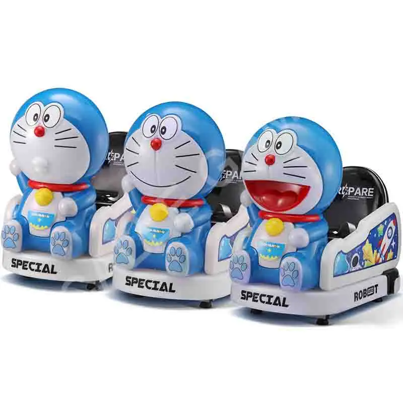 Indoor Ride Coin Operated Movable Cartoon Kiddie Rides Car high quality Dingdang Cat Swing Rocking Machine