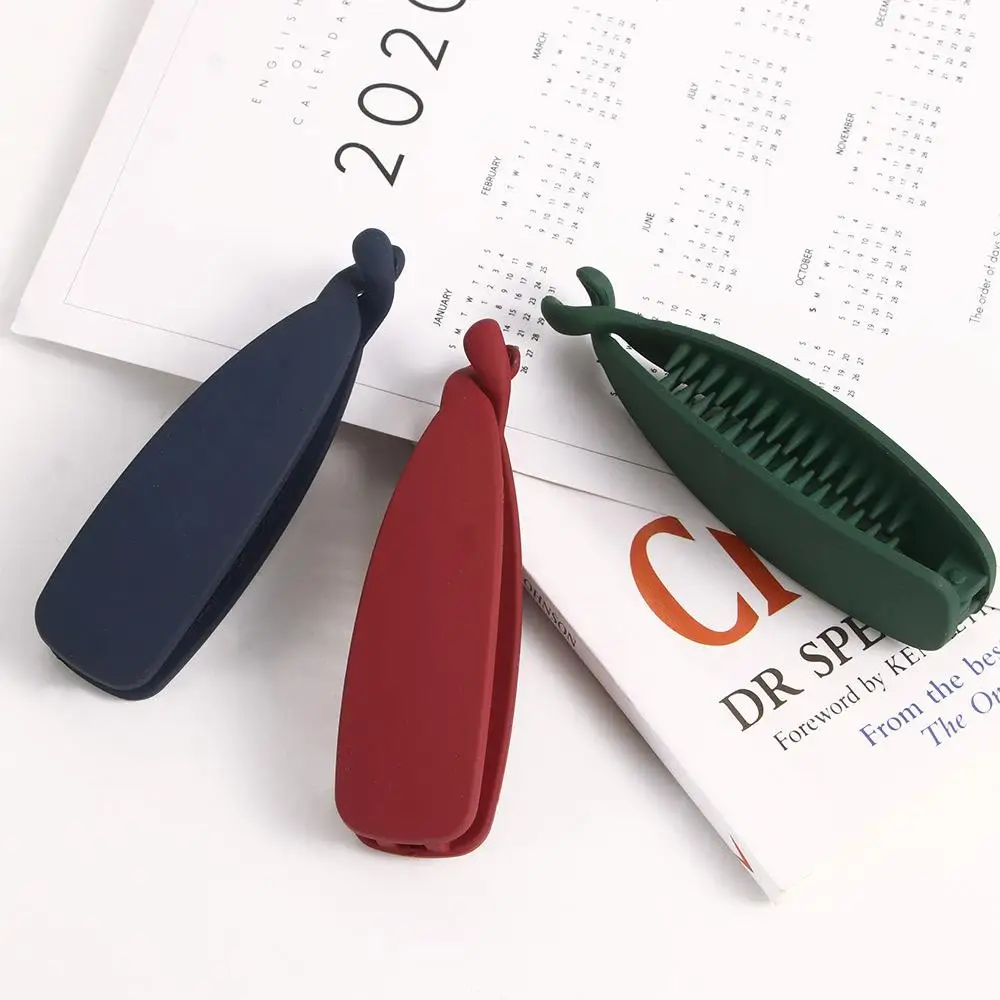 Gifts Frosted Women Solid Color Ponytail Holder Hair Claws Hair Clips Banana Clip